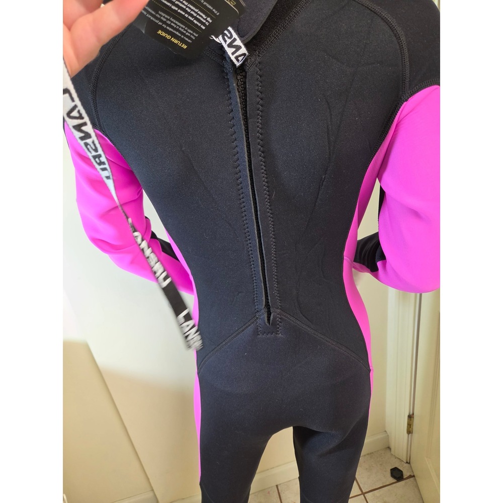Lansru Womens 3mm Neoprene Full Body Wetsuit Black Pink Scuba Diving Surfing NWT - Picture 11 of 16